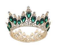 Coronas de moda Barroque Luxury Crystal Bridal Crown Tiaras Tiaras de oro claro Tiaras para mujeres Accesorios para el cabello de la boda de la novia (un rojo plateado)