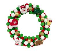 Coronas de Navidad para Puerta Delantera, Decoraciones de Bolas de Fieltro de 13.7 Pulgadas, Corona de Fieltro de Navidad, para el hogar, Sala de Estar, Patio, guardería, Festival de Invierno