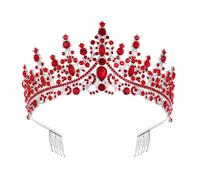 Coronas de novia brillantes con agarre seguro de peine, tocado de boda con diamantes de imitación para ceremonia y tocado elegante especial, One Size, como se describe, como se describe