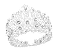 Coronas de novia elegantes con diamantes de imitación, coronas de diamantes de imitación, tiaras para novia y desfiles, decoración para el cabello de boda, talla única, como se describe, como se