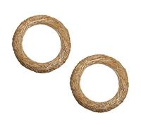 Coronas de Paja, 2 Piezas | Diámetro de 25 cm, Grueso de 4 cm | DekoPrinz | Corona de decoraciónde, decoraciónde Navidad, Corona de Paja para la personalización