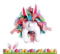 Coronas de Pascua para Puerta Delantera, y Divertida decoración de Pascua, Corona de Flores, Guirnalda de Puerta de Conejo de Felpa, para Ventana de árbol, Porche, Patio, Sala de Estar