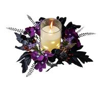 Coronas de Velas de halloween, Anillos de Velas para Pilares, Pieza central de Boda de Halloween, Flores decorativas de halloween, candelabro Pilar para pilares cónicos, reuniones familiares