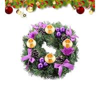 Coronas De Velas Navideñas para Velas De Pilar,Corona De Candelabros Navideños,2024 Coronas de candelabros cónicas navideñas pequeñas - Piñas Guirnalda Cinta Lazos Adviento Portavelas