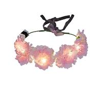 Coronas florales iluminadas, diadema de flores LED luminosas, coronas florales brillantes, diadema iluminada para mujer, diademas de flores LED para mujer