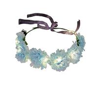 Coronas florales iluminadas, diadema de flores LED luminosas, coronas florales brillantes, diadema iluminada para mujer, diademas de flores LED para mujer