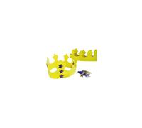 Coronas para decorar - Pack de 10 - Amarillo - Espuma de caucho - Accesorios incluidos - Unisex