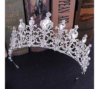 Coronas para Mujer Rhinestone Crowns y Tiaras Pageant Fottage Theatre para Fiesta(Blanco)