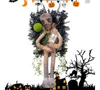 Coronas para Puerta Principal,Corona 3D De Momia Halloween - Adorno Festivo para Jardín Porche Exterior Interior Fiestas y Decoración del Hogar