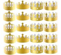 Coronas Rey Oro Reutilizables 4 Estilos Celebración(28PCS)