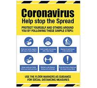 Coronavirus - Señal de PVC semirrígida (300 x 400 mm)