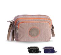 Coronel Tapioca - Bolso bandolera mujer - Bolso mujer - Bolsos mujer - Bolsos bandolera casual gran capacidad con 3 cremalleras, Beige