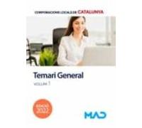 Corporacions Locals De Catalunya. Temari General Volum 1