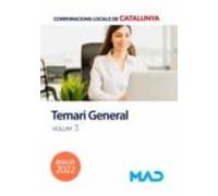 Corporacions Locals De Catalunya. Temari General Volum 3