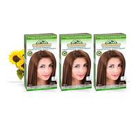 Corpore Sano Pack x3 Unidades Tinte Castaño Claro 5 Permanente 140ml - Tinte de coloración sin amoníaco, resorcinol ni parabenos. Los champús naturales de Henna poténcia la durabilidad del color