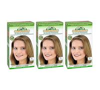 Corpore Sano Pack x3 Unidades Tinte Rubio Dorado 7.3 Permanente 140ml - Tinte de coloración sin amoníaco, resorcinol ni parabenos. Los champús naturales de Henna poténcia la durabilidad del color