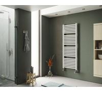 Corpotherma Luina radiador de baño, guiado por agua, tubos de acero de precisión curvados, profundidad: 85mm, blanco, LUI765580, Versión: 580x765x85mm