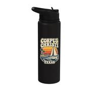 Corpus Christi State Texas TX Velero Vintage Stainless Steel Insulated Water Bottle