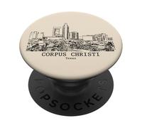 Corpus Christi Texas - Recuerdo de Viaje Retro Vintage PopSockets PopGrip Adhesivo
