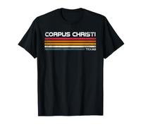 Corpus Christi Texas Retro Rayas Vintage City Design Camiseta