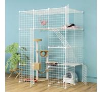 corral de juego para gatos, Parque for gatos Jaulas for gatos en interiores - Caja for gatos DIY Recinto for exteriores for gatos Parque infantil Accesorios for recintos for gatos Jaulas for perros Fá