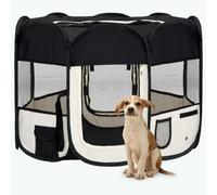 Corral de lona para perros color Negro