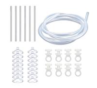 Corral flotante para acuario - Interceptación automática de altura ajustable, kit de flotante con ventosas, para acuario de tanque betta, mantiene los flotadores lejos del filtro