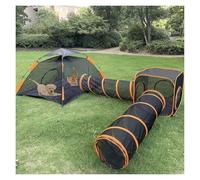 Corral para Animales pequeños de Exterior Carpa Tipo túnel for Gatos 6 en 1, Plegable, for Uso en Interiores y Exteriores