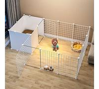 Corral para Perros En Interiores - Jaula para Gatos, Corral para Conejos, Corralito De Metal para Mascotas, Corral para Ejercicios para Gatos, Jaula, Jaula para Perros, Perrera Plegable para Cobayas