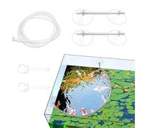 Corral para Plantas Flotantes - De PVC con 12x5 Cm Y Manguera 65 Cm | Protector De Vegetación Y Aro Ďe Alimentación | Accesorio Đe Calidad D́e Agua para Acuarios Ý Estanques