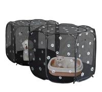 Corralito 2 en 1 para Gatos con Almohadilla para orinar, corralito desplegable de 72 Pulgadas para Perros y Mascotas, para Interiores y Exteriores, corralito portátil para Mascotas, Corral Plegable