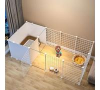 Corralito de metal para gatos - Corral para perros en interiores, corral de conejo, jaula de cobayas, jaula plegable para jerbo, cachorro, valla de alambre de bricolaje