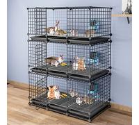 Corralito de metal para mascotas - Jaula de conejo interior con puerta, fácil montaje y duradero, ideal para mascotas pequeñas como conejos, erizos y gatos