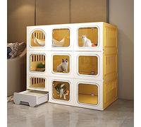 Corralito desmontable para gatos, recinto para interiores, hogar, condominio, gran lugar de ejercicio, recintos al aire libre