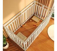 Corralito for Perros Parque for Perros Longitud: 80/100/120 Cm Plegable Hecho De Tubo Galvanizado Diseño De Cierre A Presión Fácil De Limpiar Jaula De Mascotas(White,120 * 60 * 60cm)