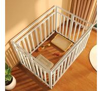 Corralito for Perros Parque for Perros Longitud: 80/100/120 Cm Plegable Hecho De Tubo Galvanizado Diseño De Cierre A Presión Fácil De Limpiar Jaula De Mascotas(White,80 * 60 * 60cm)