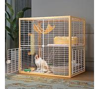 Corralito interior para gatos, recinto desmontable para animales pequeños, gran espacio de ejercicio para 1-2 gatos