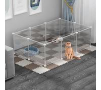 Corralito para animales pequeños, jaula de conejo portátil de alambre de metal para gatos y cobayas, recinto interior y exterior, valla de patio