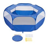 Corralito para animales pequeños, portátil, plegable, valla de ejercicio con puerta lateral, jaula para mascotas, tienda de campaña para exteriores, interiores, viajes, camping, fácil de montar