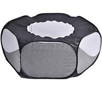 Corralito para animales pequeños, tienda de campaña para animales transpirable, transparente, para mascotas, con cubierta superior, apertura automática, para ejercicio en interiores y exteriores,