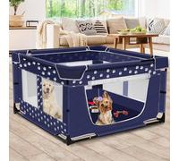 Corralito para cachorros con puerta, casa para perros, valla para mascotas, barandillas para mascotas, puerta interior independiente para perros con puertas para valla plegable grande y mediana para