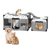 Corralito para gatos, corralito divisible para interiores y exteriores, marco de tubo de PVC para gatos, cachorros, animales pequeños, cajas plegables para tienda de campaña, cremallera superior