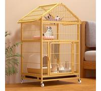 Corralito para gatos - Jaula plegable de alambre de metal con ruedas universales y almohadilla de dormir, recinto desmontable para interiores para 1-3 gatos