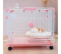 Corralito para gatos para interiores, a prueba de escapes con cubierta superior y ruedas universales, montaje rápido, caja para gatos interior