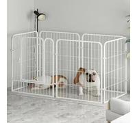 Corralito para mascotas, valla para perros para interiores y exteriores con puertas para perros grandes, medianos y pequeños, corral de ejercicio resistente para caravana, camping y patio