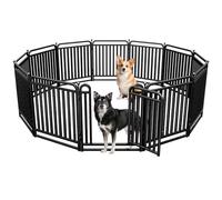 Corralito para perros de 32 pulgadas de alto, corral de juego para cachorros de tubo resistente mejorado para interiores, corral para perros pequeños y medianos, corral portátil para perros, 12