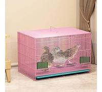 Corralito plegable de alambre de metal para animales, cabaña interior con bandeja extraíble para conejos, pollos, patos y mascotas pequeñas