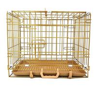 Corralito plegable de alambre de metal para mascotas con bandeja y asa, recinto interior portátil para gatos, gatitos, cachorros, conejos, cobayas