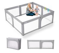 Corralito plegable para bebé, puerta de seguridad para niños, fácil de montar, barrera ajustable de gran tamaño y forma, corralito interior extragrande para niños, patio de juegos plegable de 180 x