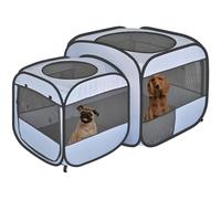 Corralito portátil desplegable para Gatos 2 en 1, sin Necesidad de Montaje, Cajas de Tienda de campaña para Perros y Gatos con Almohadillas para orina de Mascotas, recinto para Gatos para Gatitos y